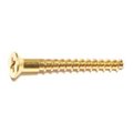 Midwest Fastener Wood Screw, #8, 1-1/2 in, Plain Brass Flat Head Phillips Drive, 100 PK 02867